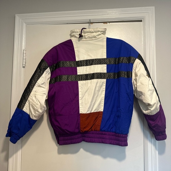 VTG  80s/90s Head Sportswear Ski Jacket Womens Sz10 Rainbow Color Block Pullover - Picture 2 of 16